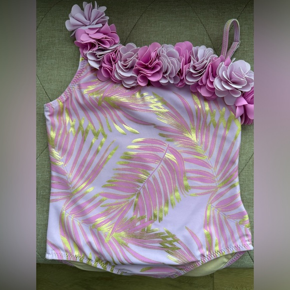 Little Girls Shade Critters Lavender One Piece Swimsuit - Picture 5 of 5